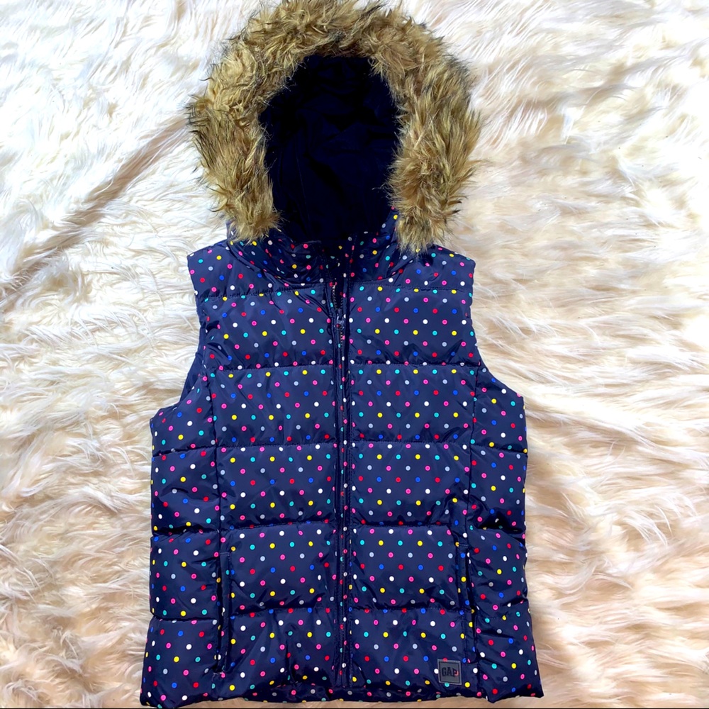GAP Kids Girls Puffer Vest w/ hood